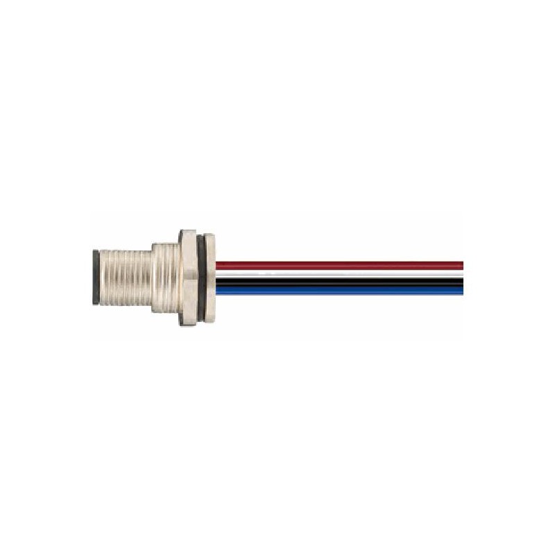 Connecteur mâle M12, 4 pol., codage D IP67, 4A, non-blindé